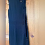 Tory Burch Women's Black Wool Blend Sleeveless Dress Small Business Casual Work Photo 2