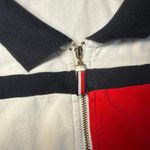 Tommy Hilfiger XXL Polo Shirt Quarter 1/4 Zip Stripe White Navy Red Sailing Photo 3
