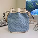Coach Field Bucket Bag In Signature Chambray c4693 Photo 7