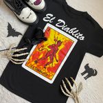 Mexican loteria El Diablito graphic tee Black Photo 2