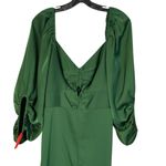 Sachin + Babi  Emerald Green Size 10 Angelina Cutout Balloon Sleeve Gown NWT Photo 5