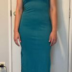 Old Navy  Teal Sleeveless Halter Dress Built in Bra No Pads Size Small Photo 6