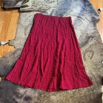 American Vintage Red White Polka Dot Midi Skirt Size XS Photo 3