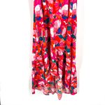 Anthropologie  ABEL THE LABEL Multicolor Rayon Floral Print Hi Low MIDI Dress Photo 4