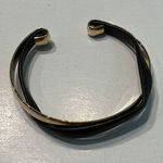 Shiraleah Chicago Gold Tone & Black Twisted Cuff Bracelet, New On Card Photo 0