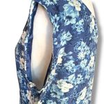 Vintage 90s Rampage Blue Granny Floral Sleeveless Midi Dress Flowy Romantic Size M Photo 10