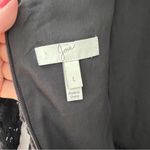 Joie  Black Baronessa Leather Waist Lace Fit and Flare Mini Dress Large Photo 2