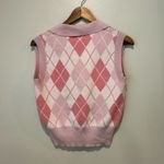 Argyle pink collared sweater vest Size XS Photo 4