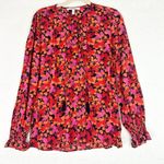 Derek Lam  10 Crosby Aria Floral Printed Blouse Top Size 4 Tassel Tie Photo 0