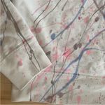 Acne Studios Women's Off-White Splatter Paint Sweatshirt Crewneck Oversized XXS Photo 5