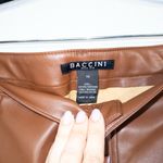 Baccini New Brown Faux Leather High Rise Skinny Pants Size 14 Photo 2