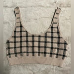 Le lis  Collection Cropped Tank Size Small Sleeveless‎. faux Buttons Plaid Y2K Photo 1