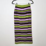 SheIn  Striped Bodycon Sweater Set Size Medium 2-Piece Crop Top and Skirt Photo 2