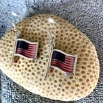Handmade American Flag Earrings Patriotic Labor Day  July 4th Veterans Memorial P… Photo 5