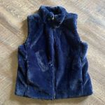 J.Crew  Vest Plush Royal Blue Vegan Fur Medium Outerwear Photo 2
