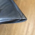 Charles Jourdan Dark Gray Leather Clutch asymmetrical East West bag Photo 10