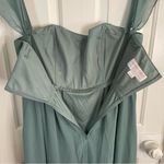 Birdy Grey Soft Green Dress Sheer outer layer Size XL event formal bridesmaid Photo 8