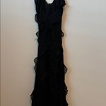 Rat and Boa Black Silk Ruffle Selena Dress Size: M Size M Photo 13