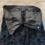 ASOS Black Floral Velvet Tapered Pants, Size W31 L30 - Elegant Evening Wear Photo 6