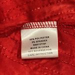 Pretty Red on Red Tie Dye Popover Top Sequin Embellishment Silky 3/4 Sleeve Photo 6