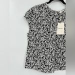 Everlane π NWT The Gathered Neck Top Blouse Floral Flower Capped Sleeve Sz XXS Photo 7