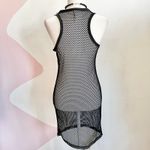 Refuge Black‎ Fishnet Dress, Y2K Grunge Goth Festival Clubwear Edgy Small Photo 1