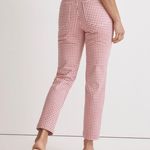 Madewell The Perfect Vintage Straight Leg Jean in Red Gingham Check Size 31 | 12 Photo 7