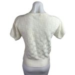 Keneth Too Multicolor Knit Colorblock Short Sleeve Crew Neck Sweate Top Size S White Photo 1