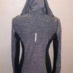 Reebok  grey full zip up hooded athletic Long sleeve top Photo 6
