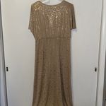 SheIn Dolman Sleeve Holiday Maxi Dress Metallic Floral Rose Print Women’s 2X by Photo 5