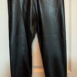 Black Pleather Leggings Sz Lg Photo 0