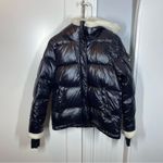 SAM. S13 Black Jane Sherpa Trim Hooded Down Puffer Coat Size M Photo 1