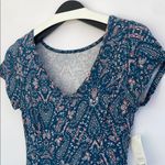 Decree  Blue V-Neck Fit and Flare Skater Y2K Dress Medium Photo 1