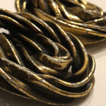 Vintage Gold/Brass Tone Plastic Shoe Clips Photo 2