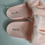 Qupid Slides Slippers Shoes Faux Fur Sandals Pink Women's Size 10 Photo 2