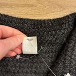 J.Crew NWT  Women’s Charcoal Gray Short Sleeve Metallic Alpaca Cardigan Size L Photo 2