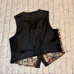 Vintage Christmas Teddy Bear Tapestry Embroidered Vest L/XL Brown Photo 8