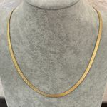 14K Gold Electroplated Herringbone Necklace Photo 0