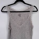 Old Navy Vintage Y2K  Ribbed Tank Top Womens Large Gray Lace Trim Cotton Blend Photo 1