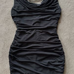 BCX  Midi Body Con Dress Black‎ Stretch Slimming Bling Club Size M Photo 0
