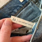 PacSun ‎ Women's Distressed High Rise Button Fly Denim Boy Shorts Blue - Size 25 Photo 4