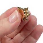 New Gold Tone Mini Hoop Huggie Rhinestone Spike Pierced Earrings Photo 4