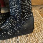 UGG  Black And Silver Shimmer Tall Cardy Knit‎ Boots Size 6 Photo 6
