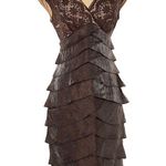 Adrianna Papell A-Line Ruffle Cocktail Dress Photo 0