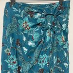 Band Of The Free New Floral Layered Midi Skirt Celene Deep Teal Size Large Photo 7
