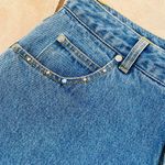 No Boundaries Vintage Y2k Bejeweled Rhinestone Low Waist Mid Washed Capri Jeans Photo 2