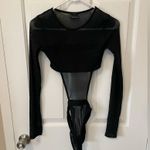 Urban Outfitters Mesh Sheer Black Bodysuit size Small Photo 4