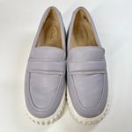 Clarks  Women's Lavender Leather Loafers Penny Platform Slip On‎ Size 9.5 W EU 41 Photo 2