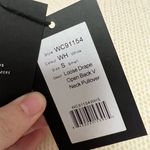 NWT NAADAM Cashmere Loose Drape Open Back V Neck Pullover Sweater White Photo 4