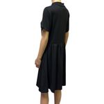 Hot Topic Black Keyhole Zipper Short Sleeve High Neck Skater Pocket Dress XL Photo 7